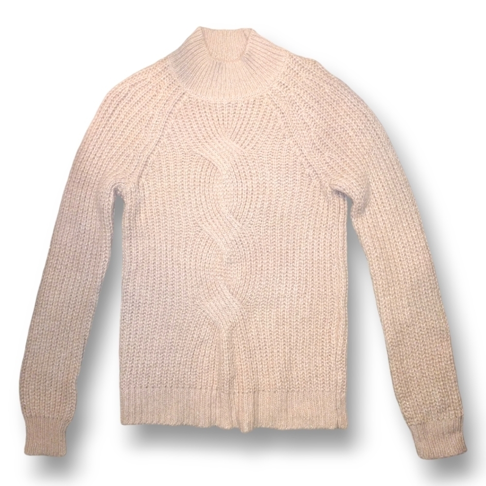 Calvin Klein Pullover Mock Turtleneck Cable Knit Sweater XS - Picture 12 of 12